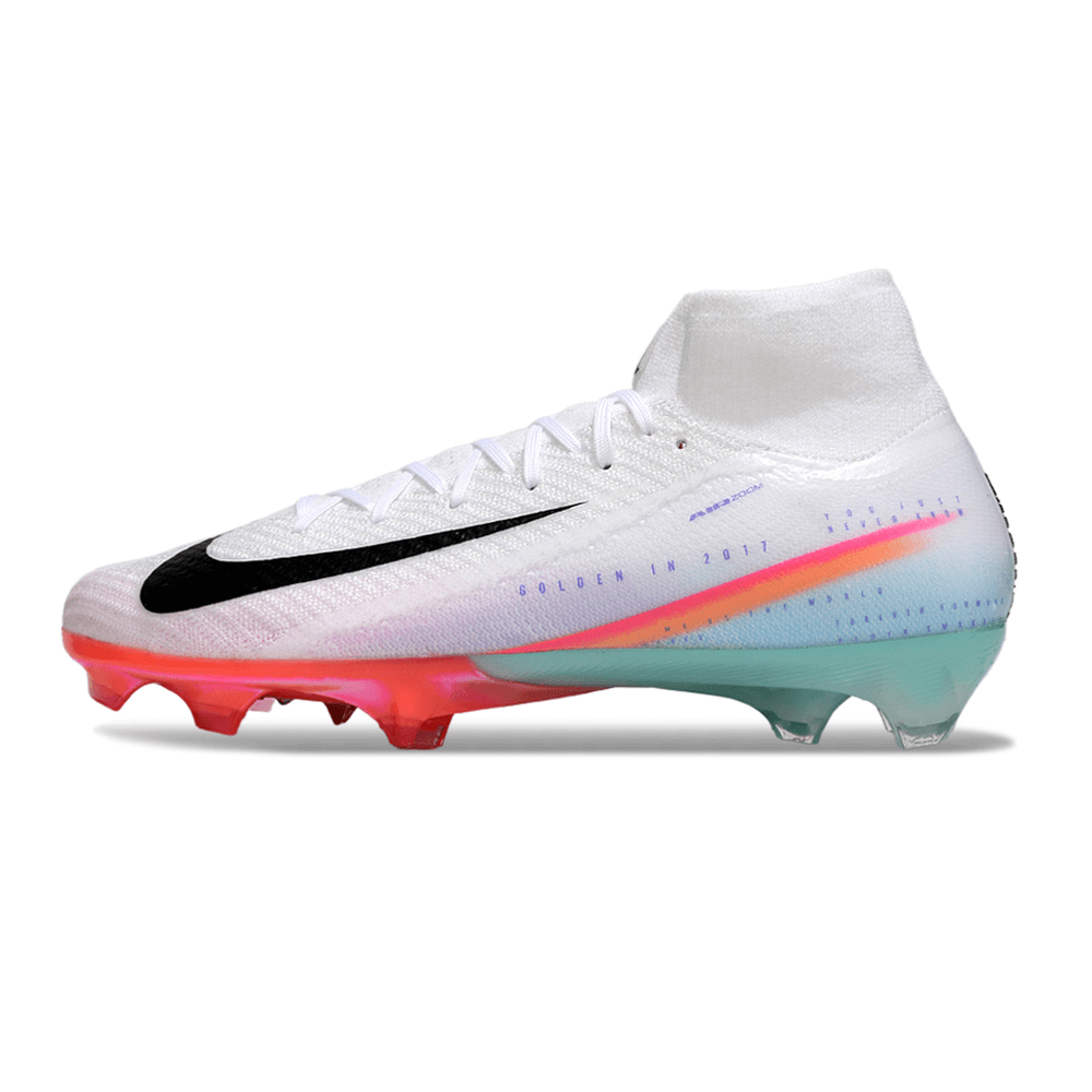 Chuteira Nike Air Zoom Mercurial Superfly 10 Elite FG Ed. "Sam Kerr" lateral em fundo branco