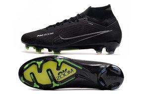 Chuteira Nike Air Zoom Mercurial Superfly 9 Elite FG com design aerodinâmico e sola de alta tração para futebol.