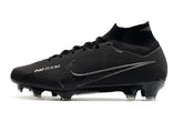 Chuteira Nike Air Zoom Mercurial Superfly 9 Elite FG em preto, ideal para velocidade e controle em campo.