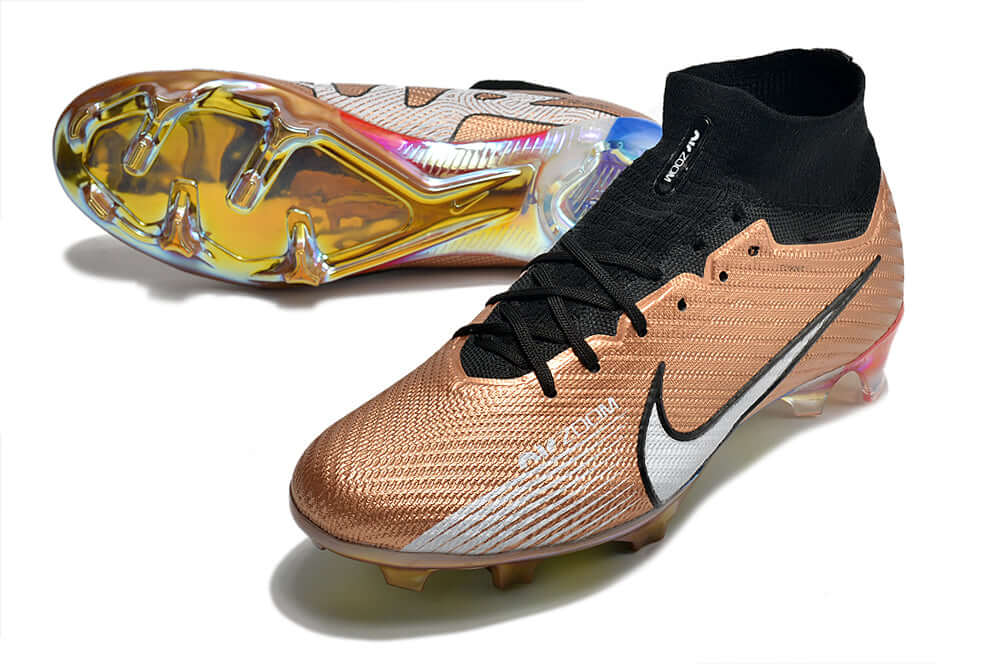 Chuteira Nike Air Zoom Mercurial Superfly 9 Elite FG, design inovador, amortecimento responsivo e sola FG de alto desempenho.