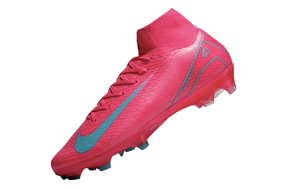 Chuteira Nike Air Zoom Mercurial Superfly IIX Elite FG35-45 em cor rosa vibrante para futebol.
