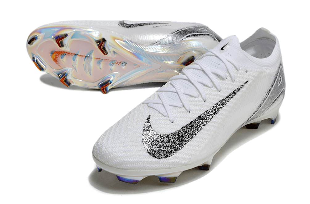 Chuteira Nike Air Zoom Mercurial Vapor 16 Edição Especial Elite FG -Branco e Preto, design premium e tecnologia de ponta.
