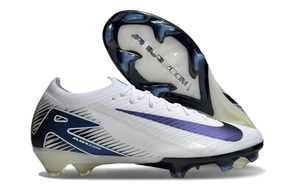 Chuteira Nike Air Zoom Mercurial Vapor 16 Elite FG - Preto e Branca, design aerodinâmico para velocidade em campo.