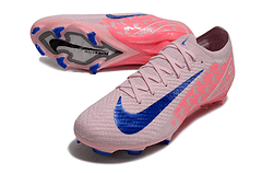 Chuteira Nike Air Zoom Mercurial Vapor 16 Elite FG Laranja e Azul em fundo branco.