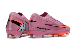 Chuteira Nike Air Zoom Mercurial Vapor 16 Elite FG - Rosa - Pack Scary Good em ângulo traseiro.