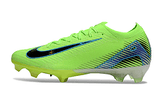 Chuteira Nike Air Zoom Mercurial Vapor 16 Elite FG Verde e Preto lateral em fundo branco