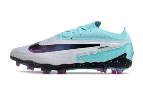 Chuteira Nike Gripknit Phantom GX Elite Dynamic Fit FG Branca e Verde Oceano