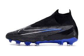 Chuteira Nike Gripknit Phantom GX Elite Dynamic Fit FG Preta e Azul