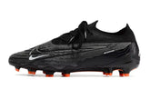 Chuteira Nike Gripknit Phantom GX Elite Dynamic Fit FG Preta e Laranja