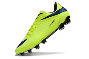 Chuteira Nike Hypervenom Elite FG - Verde e Azul com design aerodinâmico e estrutura leve para melhor desempenho em campo.