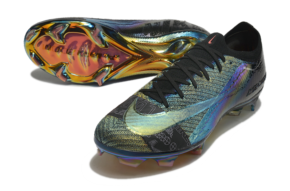 Chuteira Nike Mercurial Air Zoom Vapor 16 Edição Especial Elite Cosmic FG em exposição com design premium e tecnologia avançada.