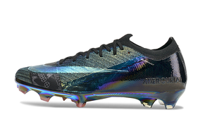 Chuteira Nike Mercurial Air Zoom Vapor 16 Edição Especial Elite Cosmic FG com design iridescente e tecnologia avançada.