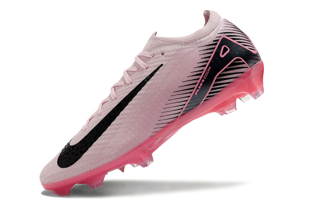 Chuteira Nike Mercurial Air Zoom Vapor 16 Elite FG Rosa e Preto com design técnico e moderno.
