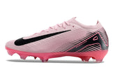 Chuteira Nike Mercurial Air Zoom Vapor 16 Elite FG Rosa e Preto vista lateral com design arrojado.