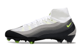 Chuteira Nike Mercurial Superfly 10 Air Max 95 Elite FG - Branca e Preta lateral