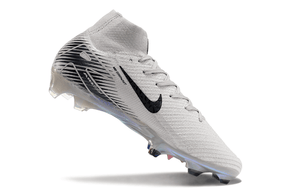 Chuteira Nike Mercurial Superfly 10 Edição Especial FG Elite Cinza com design leve e tecnológico.