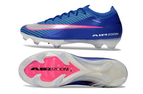 Chuteira Nike Mercurial Vapor 16 Elite FG Azul Attack Pack com design em azul e sola AIR ZOOM.