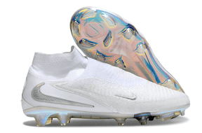 Chuteira Nike Phantom 6 Edição Especial Elite FG - Branca com design sofisticado e sola FG para aderência superior.