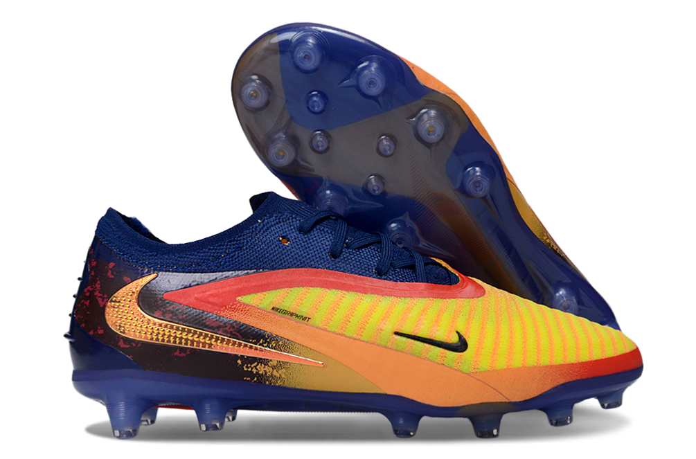 Chuteira Nike Phantom 6 Elite AG Amarela e Azul - Erling Haaland