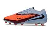 Chuteira Nike Phantom 6 Elite AG Vermelha e Azul - Scarry Good Pack em perspectiva lateral.