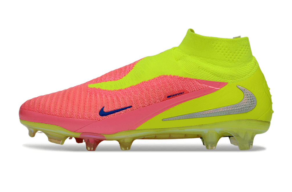 Chuteira Nike Phantom 6 Elite DF FG Rosa e Amarela