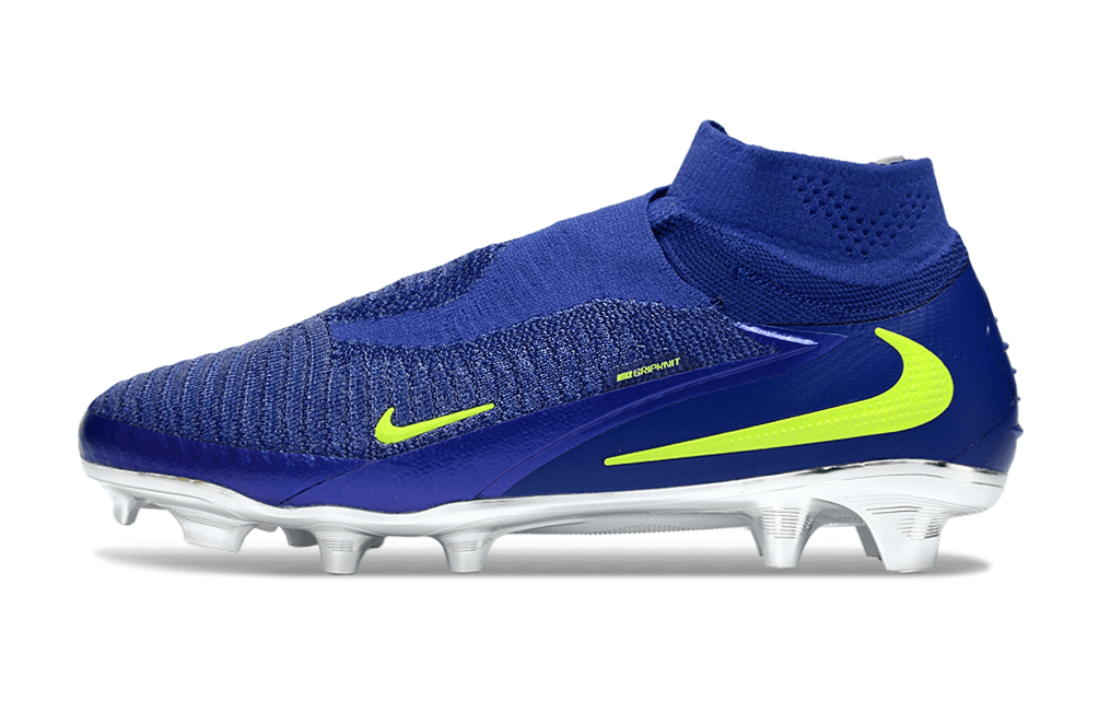 Chuteira Nike Phantom 6 Elite FG Azul e Amarelo