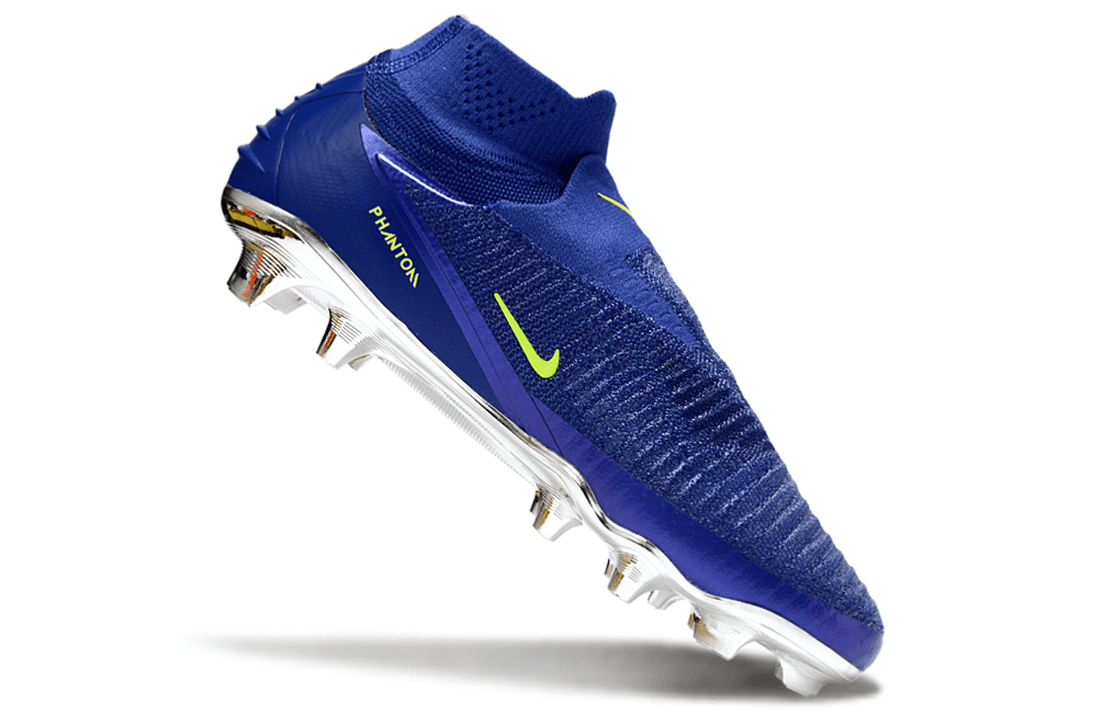 Chuteira Nike Phantom 6 Elite FG Azul e Amarelo