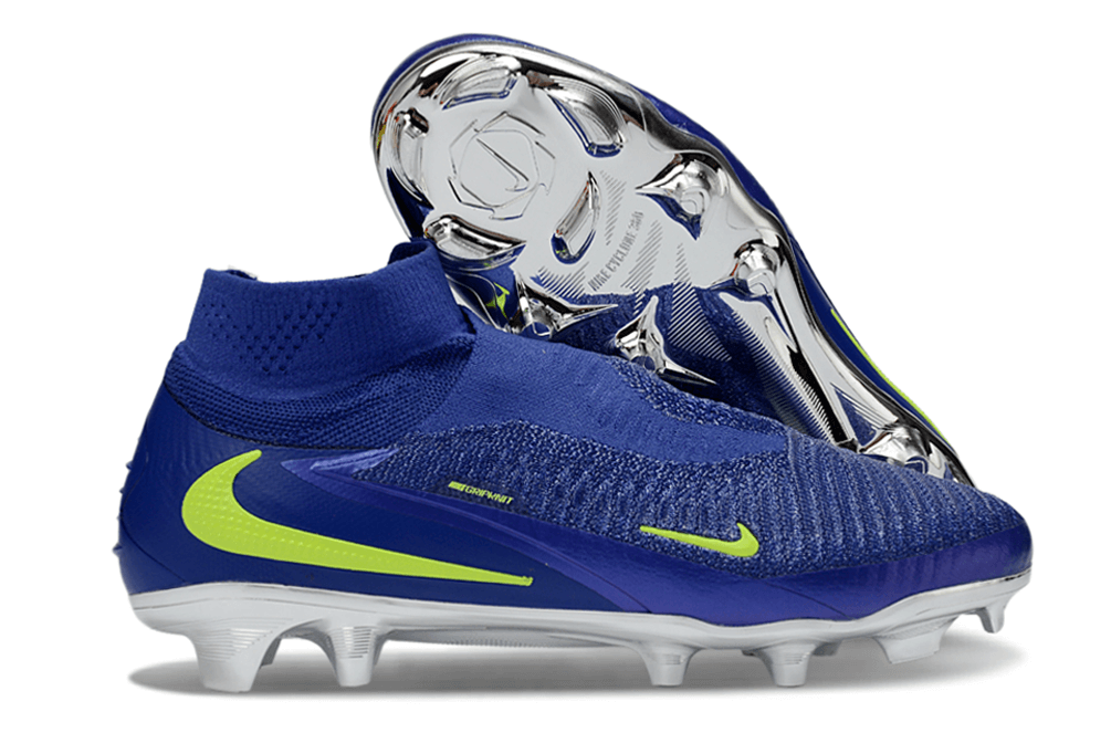 Chuteira Nike Phantom 6 Elite FG Azul e Amarelo