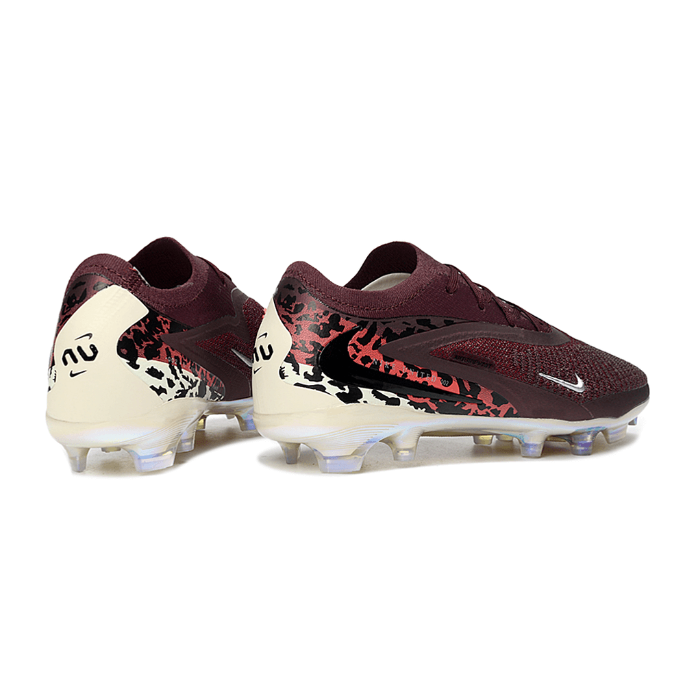 Chuteira Nike Phantom 6 Elite FG - Bordo vista traseira em estilo elegante e desempenho superior para o futebol.
