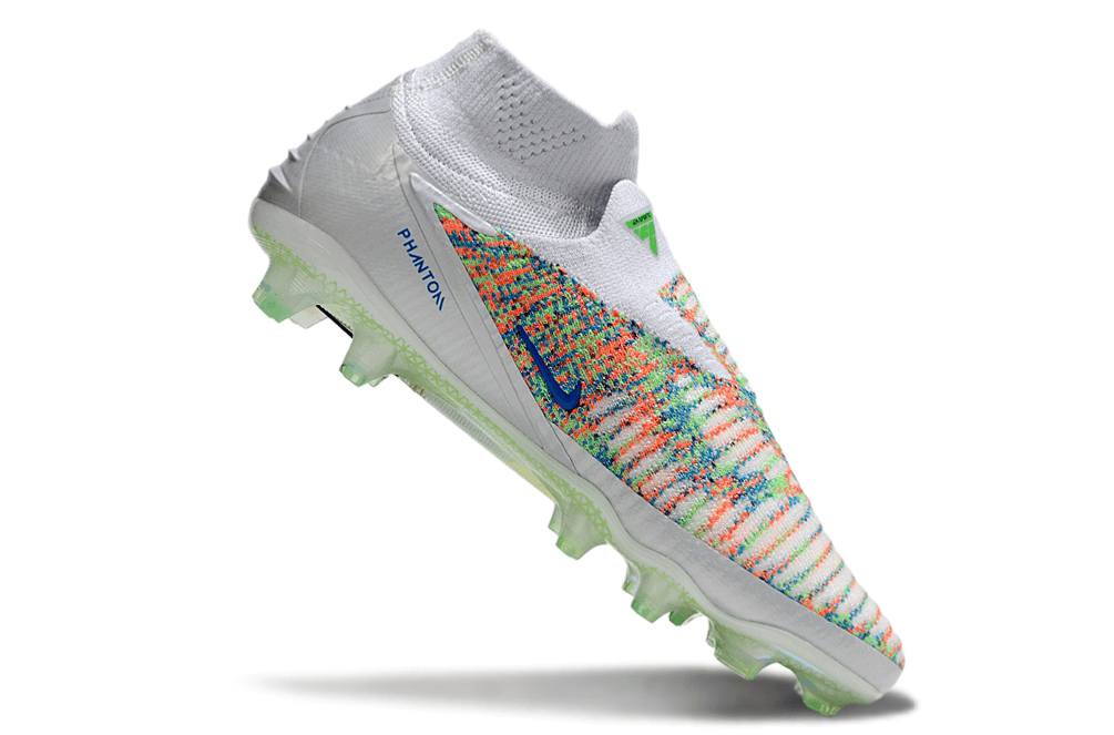Chuteira Nike Phantom 6 Elite FG Branca e Dourada "EA FC"
