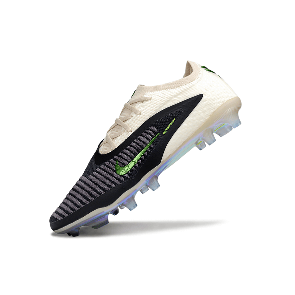 Chuteira Nike Phantom 6 Elite FG "Mamba Mentality" em cor preta e verde, ideal para controle e precisão no futebol.