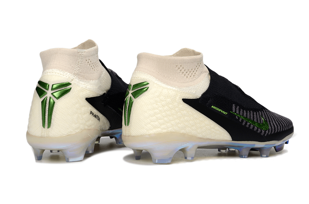 Chuteira Nike Phantom 6 Elite FG "Mamba Mentality" com design inovador em preto e verde.