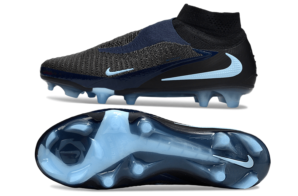 Chuteira Nike Phantom 6 Elite FG Preta e Azul "Shadow Pack"