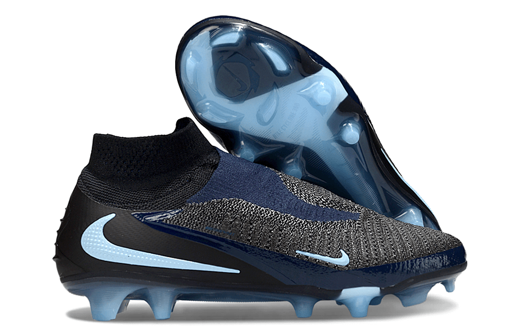 Chuteira Nike Phantom 6 Elite FG Preta e Azul "Shadow Pack"