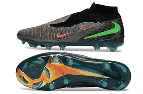 Chuteira Nike Phantom 6 Elite FG Preta e Dourada "EA FC" com design exclusivo e tecnologia avançada.