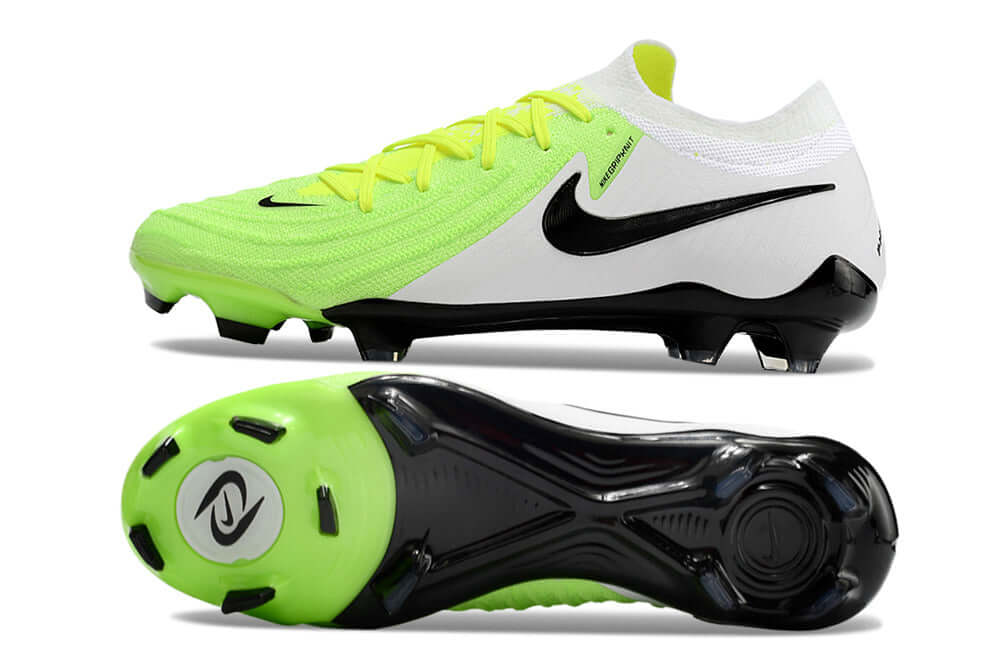 Chuteira Nike Phantom GX II FG Branca, Preta e Verde