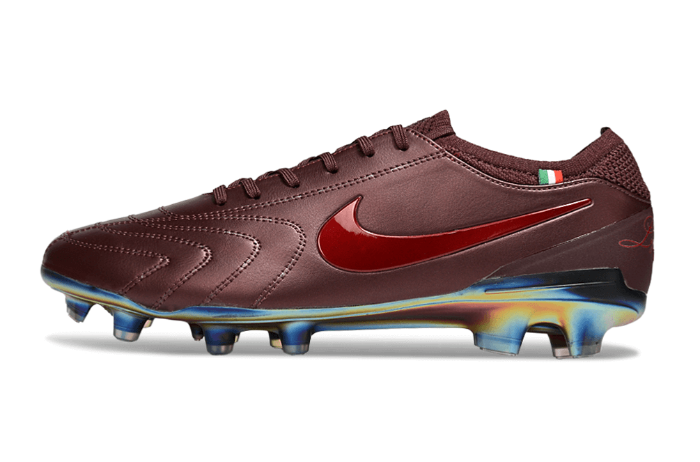 Chuteira Nike Tiempo Legend X Elite FG Preta com design elegante e cores vibrantes, ideal para futebolistas profissionais.