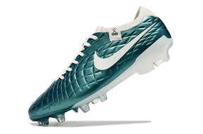 Chuteira Nike Tiempo Legend 10 FG - Azul - Edição Especial Esmerald com design elegante e moderna.