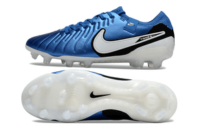 Chuteira Nike Tiempo Legend 10 FG - Azul - Pack Ambition com design azul e sola branca, ideal para futebol.