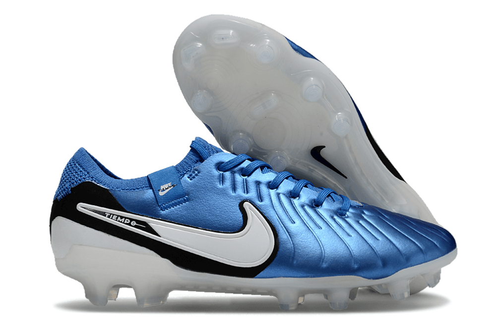 Chuteira Nike Tiempo Legend 10 FG - Azul - Pack Ambition com design em azul, ideal para futebolistas.