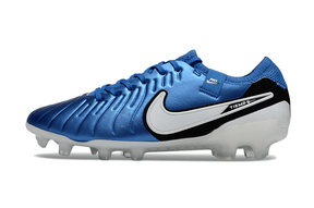 Chuteira Nike Tiempo Legend 10 FG - Azul - Pack Ambition, calçado de futebol com design em azul e tecnologia avançada.