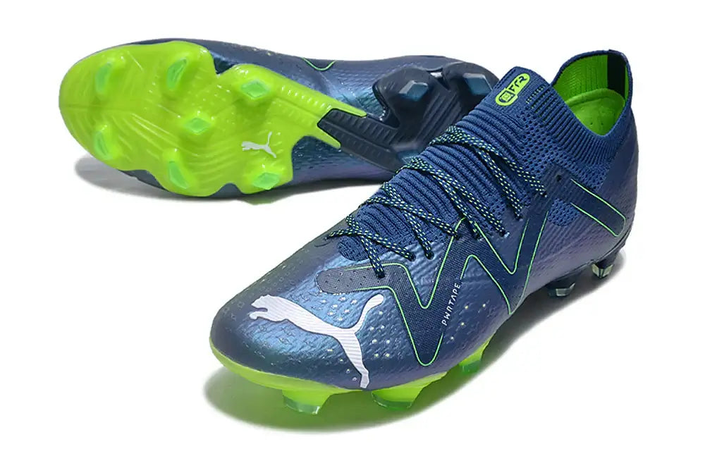 Chuteira Puma Future Ultimate FG Azul e Verde