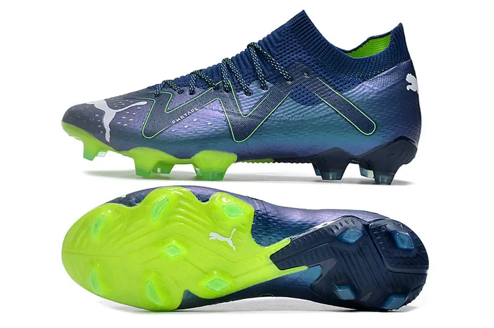 Chuteira Puma Future Ultimate FG Azul e Verde
