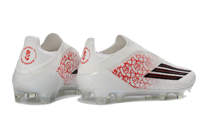 Chuteira Adidas F50 FG Elite Branca e Rosa "Lamine Yamal"