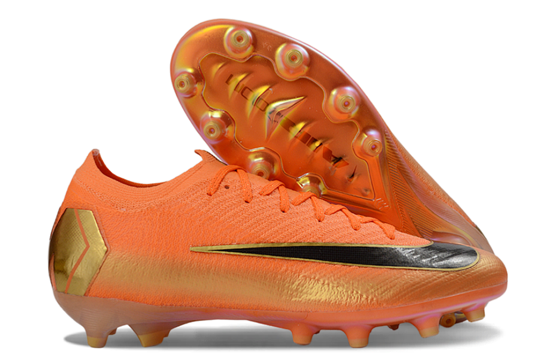 Chuteira Nike Air Zoom Mercurial AG Vapor 16 Laranja e Preta