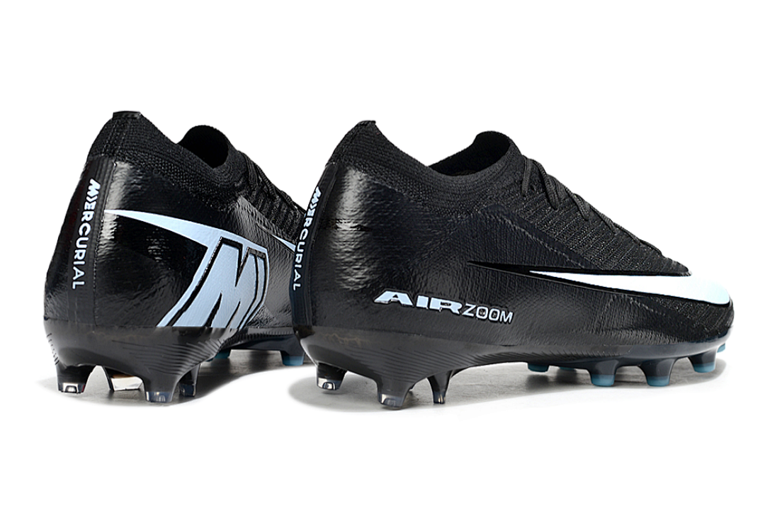 Chuteira Nike AIR Zoom Mercurial Vapor 16 Elite AG - Preta e Azul - Pack Shadow