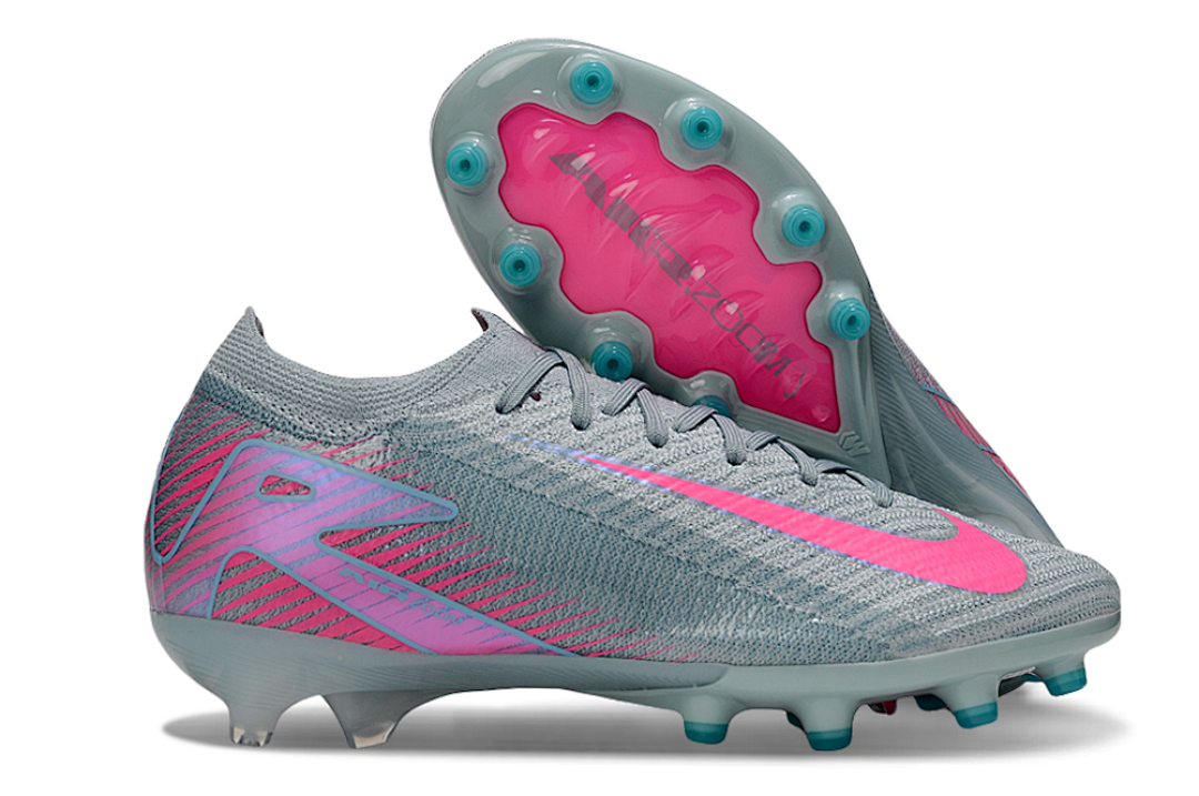 Chuteira Nike AIR Zoom Mercurial Vapor 16 Elite AG - Azul e Rosa - Pack Prism