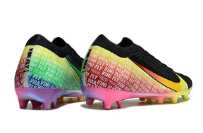 Chuteira Nike Mercurial Vapor 16 Elite "Vini jr" AG - Preta, Vermelha e Amarela