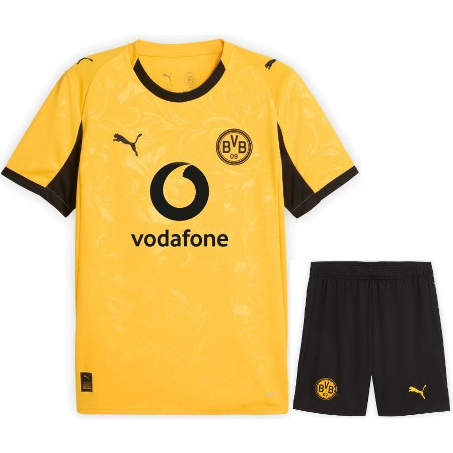 Conjunto Infantil Borussia Dortmund amarelo alternativa 2025/26