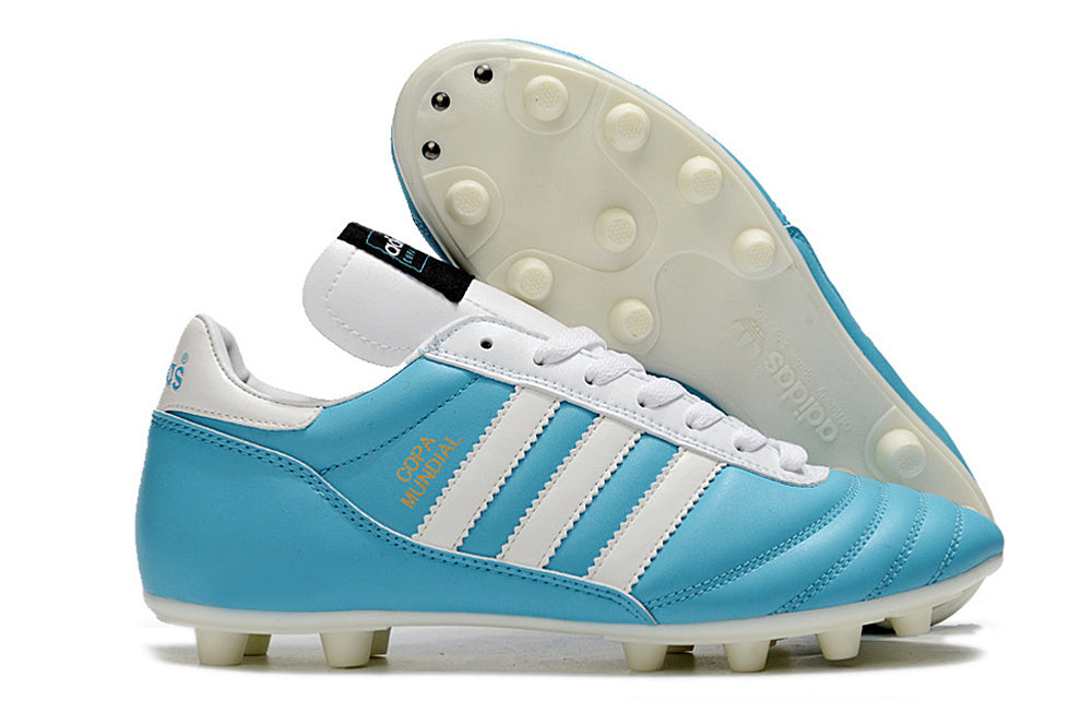 Chuteira Adidas Copa Mundial FG Azul e Branca